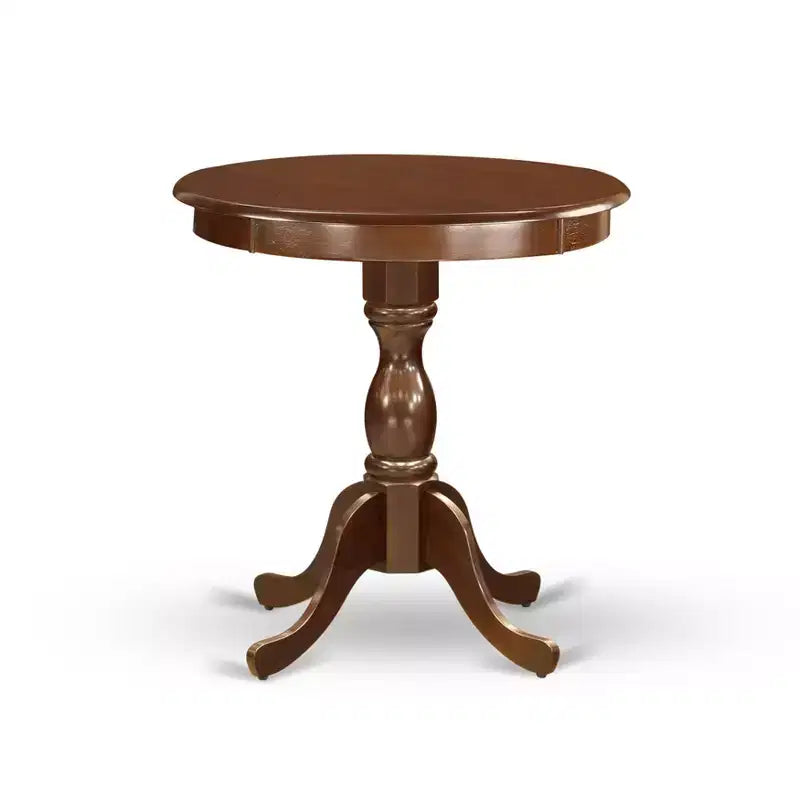 Set tavolo da pranzo rotondo HomeStock con finitura in mogano