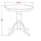 Set tavolo da pranzo rotondo HomeStock con finitura in mogano