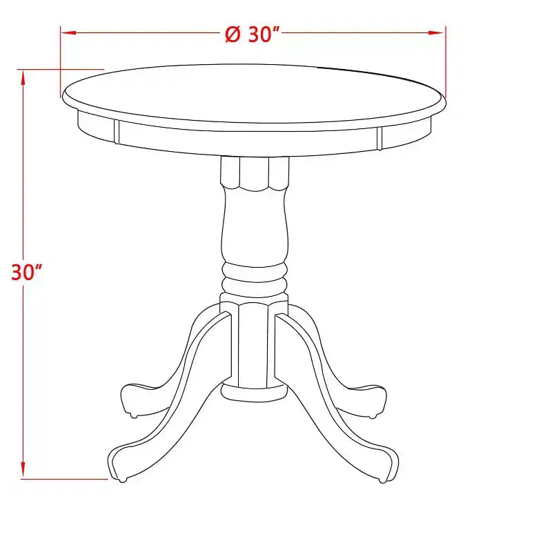 Set tavolo da pranzo rotondo HomeStock con finitura in mogano