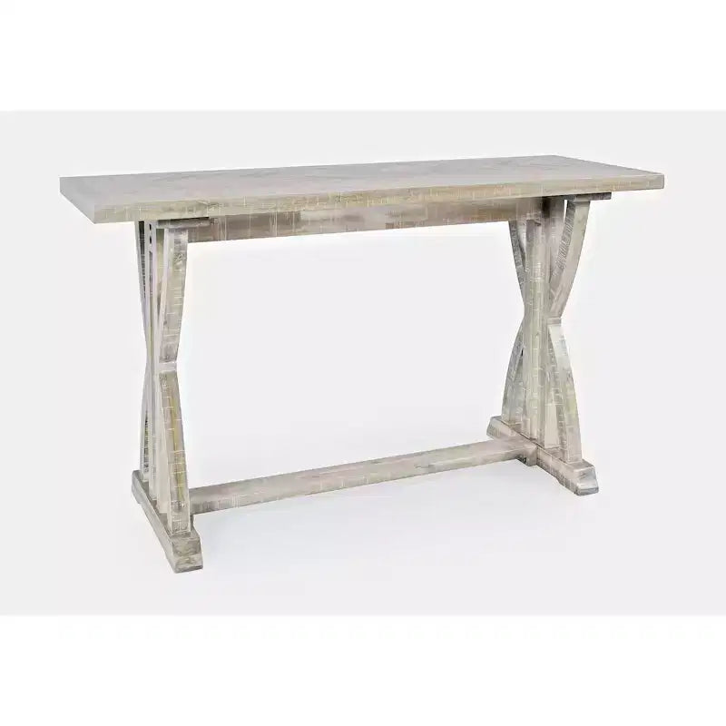 Jofran, Tavolino da divano Fairview Transitional Herringbone in acacia anticata - Colore grigio