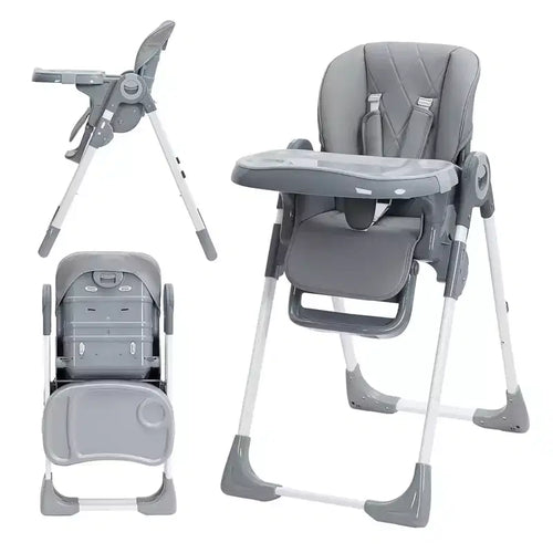 Baby High Chair,Foldable Infant Highchairs with Removable Tray,Adjustable Height and Recline,High Chair for Babies & Toddlers