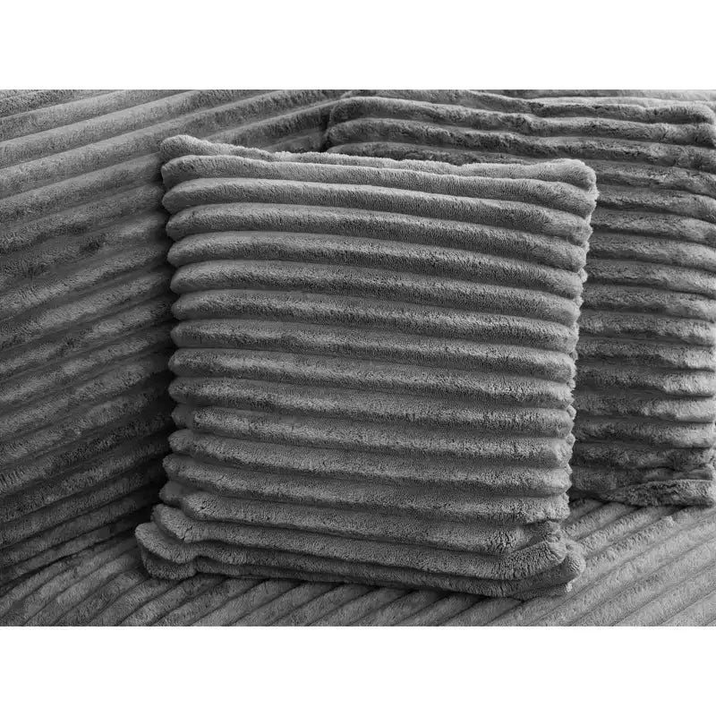 Divano Sezionale Hyleory in Velluto a Coste con Chaise Longue Sinistra e Destra Oversize e 8 Cuscini, Divano Convertibile Imbottito
