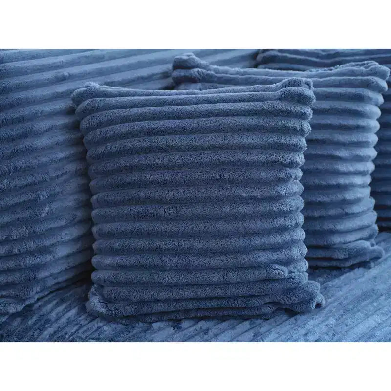 Divano Sezionale Hyleory in Velluto a Coste con Chaise Longue Sinistra e Destra Oversize e 8 Cuscini, Divano Convertibile Imbottito