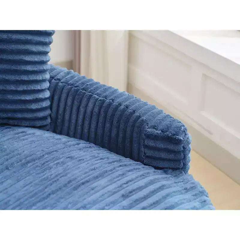 Divano Sezionale Hyleory in Velluto a Coste con Chaise Longue Sinistra e Destra Oversize e 8 Cuscini, Divano Convertibile Imbottito