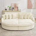 Divano Sezionale Hyleory in Velluto a Coste con Chaise Longue Sinistra e Destra Oversize e 8 Cuscini, Divano Convertibile Imbottito