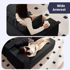 Mjkone Divano moderno a 2 pezzi in velluto a coste da 269 cm con combinazione libera a forma di L e seduta profonda, divani sezionali imbottiti con chaise longue sinistra