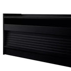 Mobile porta TV moderno Mobile TV con 4 cassetti, porte di ricarica e illuminazione LED ambientale, naturale/noce/nero-Christopher Knight Home