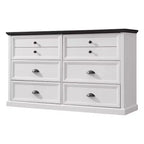 SinCiDo Cassettiera da Fattoria con 6 Cassetti, Cassettiera Verticale Larga 58 cm, Organizer per Armadio con Cassetti, 2 Diverse Misure di Cassetti per Soggiorno