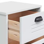 vidaXL Comodino Tavolino d'Appoggio per Camera da Letto in Legno Ingegnerizzato - Bianco Grigio Antracite