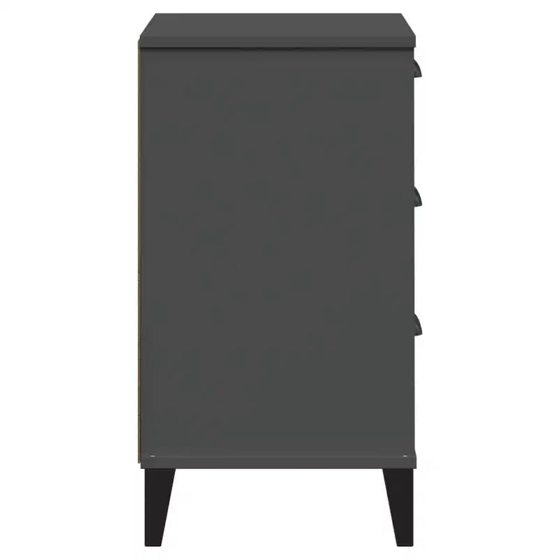 vidaXL Comodino Tavolino d'Appoggio per Camera da Letto in Legno Ingegnerizzato - Bianco Grigio Antracite