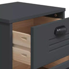 vidaXL Comodino Tavolino d'Appoggio per Camera da Letto in Legno Ingegnerizzato - Bianco Grigio Antracite