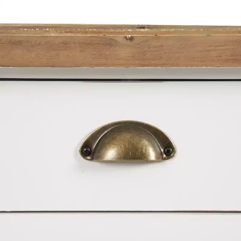 Tavolo console Kate and Laurel Rutledge con vano contenitore, 40x14x33, Bianco