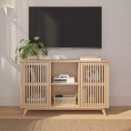 Plank+Beam Mobile TV/Madia in Legno Massello Mid-Century Modern con 2 Ante, 124 cm per Soggiorno