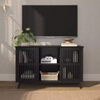 Plank+Beam Mobile TV/Madia in Legno Massello Mid-Century Modern con 2 Ante, 124 cm per Soggiorno