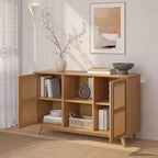 Plank+Beam Mobile TV/Madia in Legno Massello Mid-Century Modern con 2 Ante, 124 cm per Soggiorno