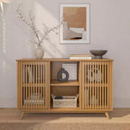 Plank+Beam Mobile TV/Madia in Legno Massello Mid-Century Modern con 2 Ante, 124 cm per Soggiorno