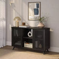 Plank+Beam Mobile TV/Madia in Legno Massello Mid-Century Modern con 2 Ante, 124 cm per Soggiorno