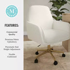 Sedia da ufficio imbottita Clara di Martha Stewart