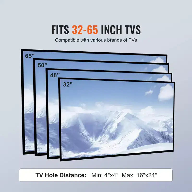 VEVOR Supporto TV, Staffa TV Alta Girevole per TV da 32 a 65 pollici, Supporto TV da Pavimento Portatile Regolabile in Altezza con Base in Vetro Temperato, Soggiorno