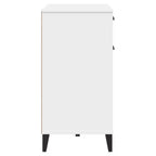 vidaXL Credenza mobile contenitore per soggiorno, in legno massello di pino, con 2 cassetti