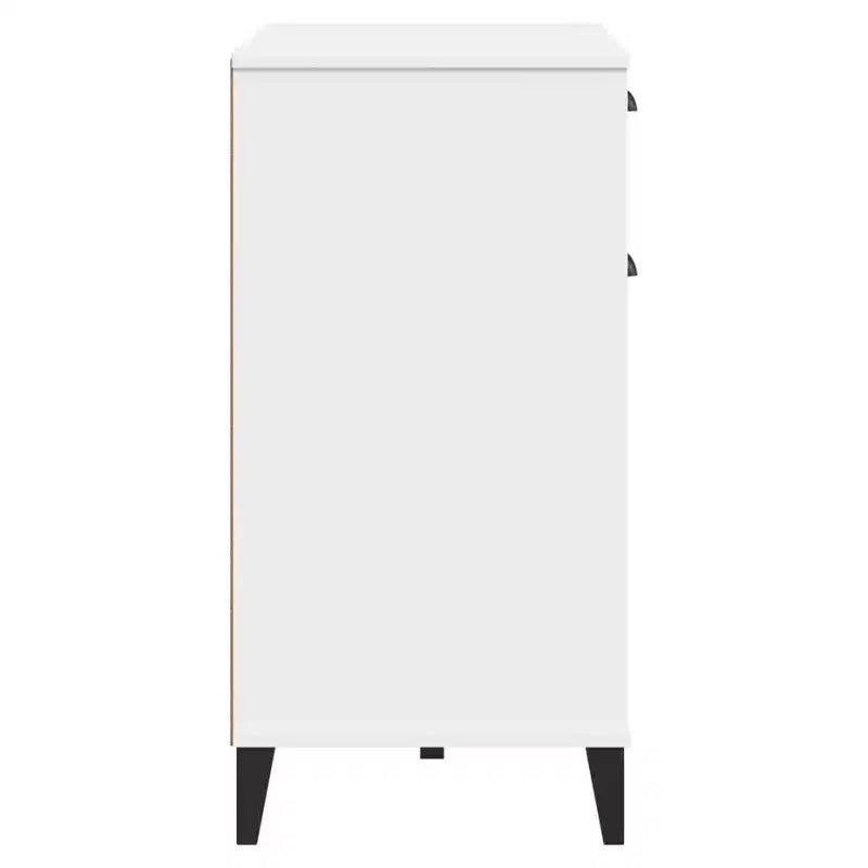 vidaXL Credenza mobile contenitore per soggiorno, in legno massello di pino, con 2 cassetti