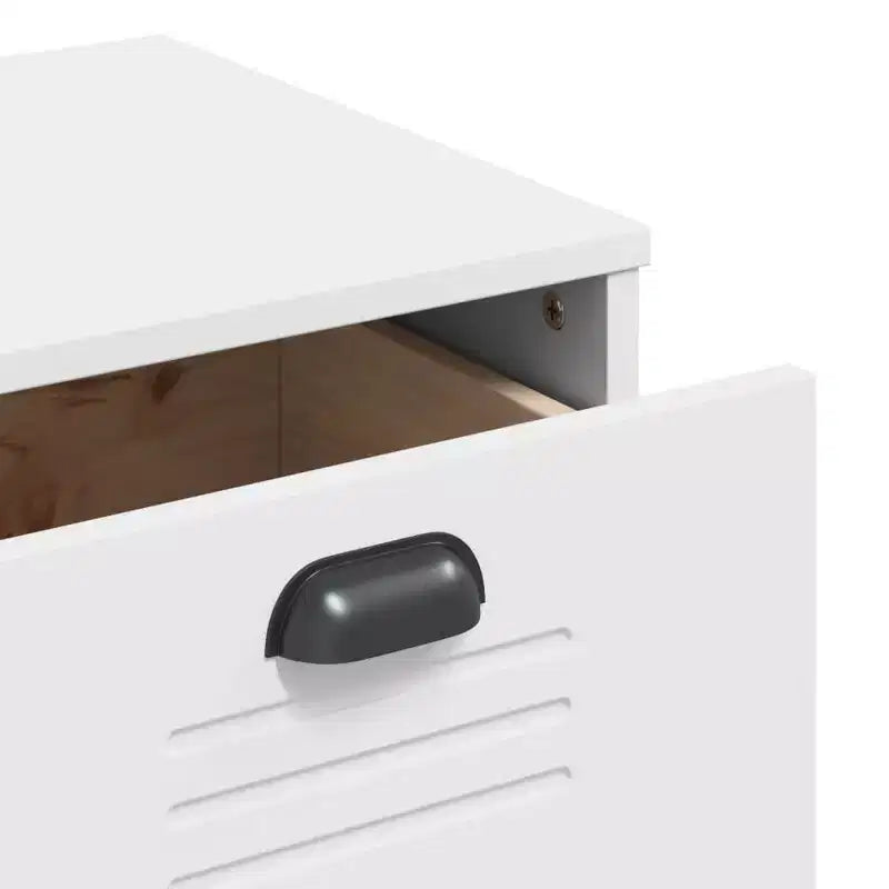 vidaXL Credenza mobile contenitore per soggiorno, in legno massello di pino, con 2 cassetti
