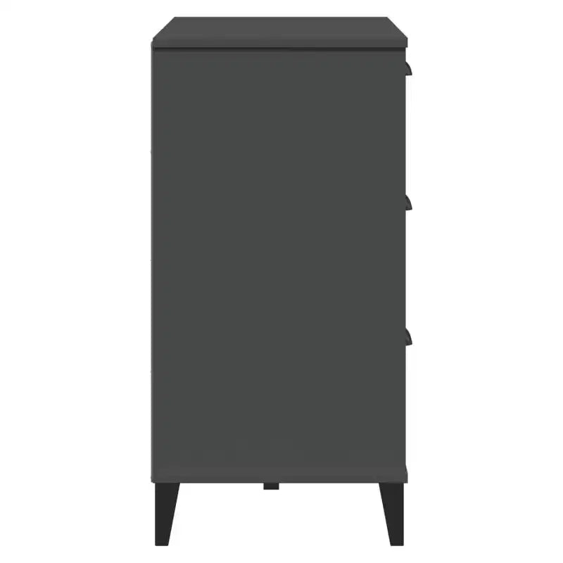 vidaXL Credenza mobile contenitore per soggiorno, in legno massello di pino, con 2 cassetti