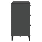 vidaXL Credenza mobile contenitore per soggiorno, in legno massello di pino, con 2 cassetti
