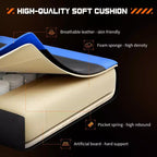 Sedia da Gaming Ergonomica con Poggiapiedi e Comodo Supporto Lombare, Poltrona Reclinabile in Pelle PU con Poggiatesta e Braccioli Fissi