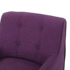 Poltrona singola Okak con bottoni, poltrona club trapuntata con comoda tappezzeria, elegante poltrona con gambe in legno di betulla per soggiorno, camera da letto