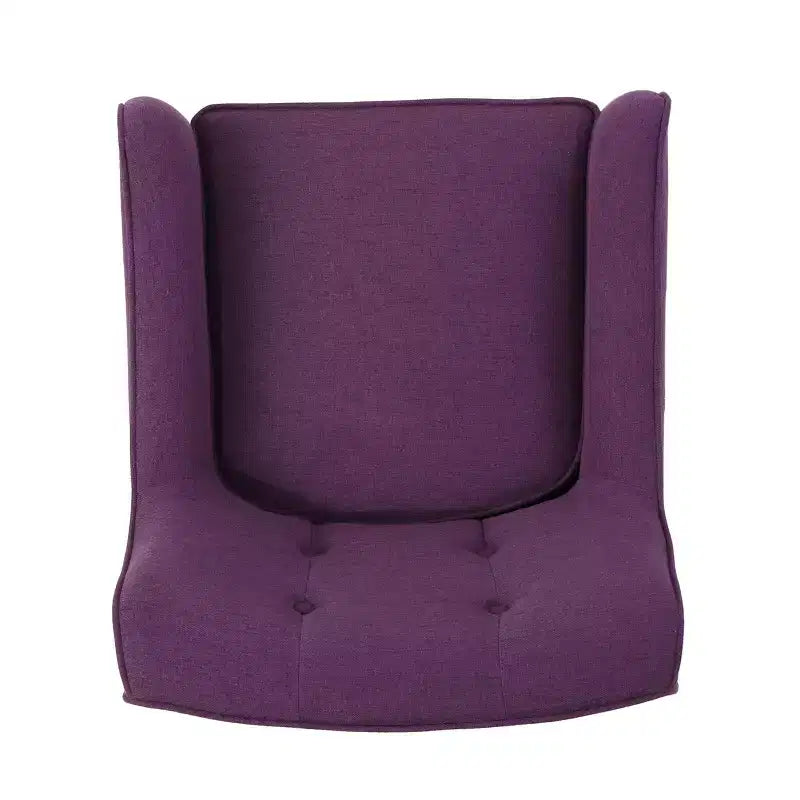 Poltrona singola Okak con bottoni, poltrona club trapuntata con comoda tappezzeria, elegante poltrona con gambe in legno di betulla per soggiorno, camera da letto