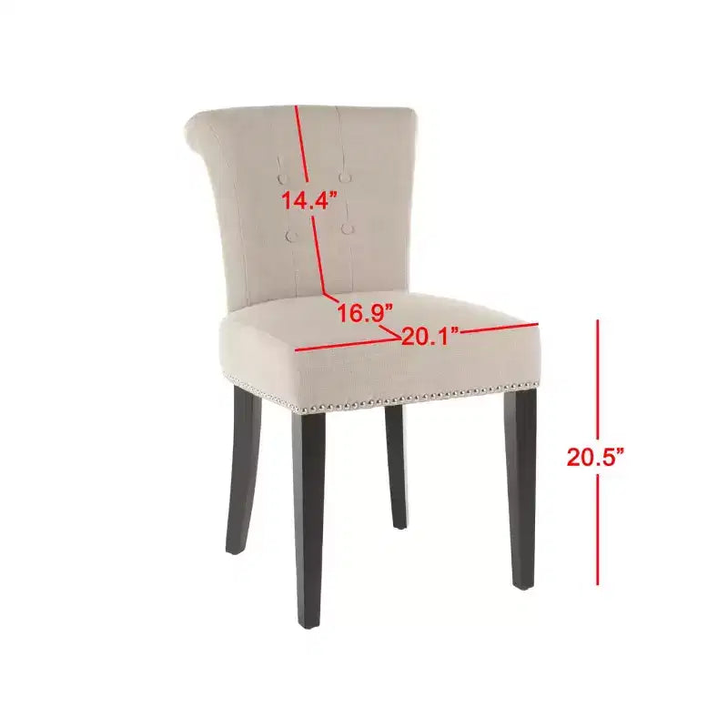 Sinclair 21 H Sedia da pranzo con borchie (set da 2) - MCR4704 - Safavieh Couture