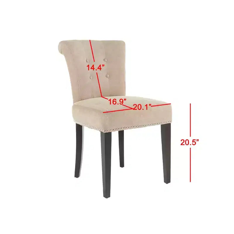 Sinclair 21 H Sedia da pranzo con borchie (set da 2) - MCR4704 - Safavieh Couture