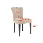 Sinclair 21 H Sedia da pranzo con borchie (set da 2) - MCR4704 - Safavieh Couture