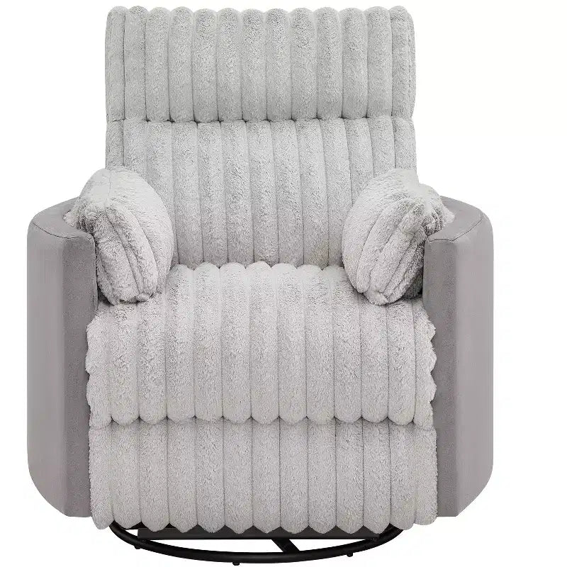 Poltrona reclinabile manuale Roundhill Furniture Bocaton con rivestimento in velluto a coste larghe