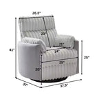 Poltrona reclinabile manuale Roundhill Furniture Bocaton con rivestimento in velluto a coste larghe