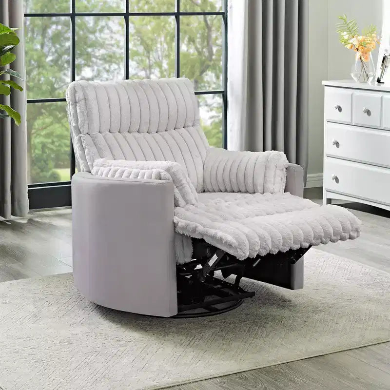 Poltrona reclinabile manuale Roundhill Furniture Bocaton con rivestimento in velluto a coste larghe