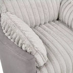 Poltrona reclinabile manuale Roundhill Furniture Bocaton con rivestimento in velluto a coste larghe