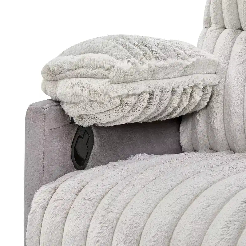 Poltrona reclinabile manuale Roundhill Furniture Bocaton con rivestimento in velluto a coste larghe