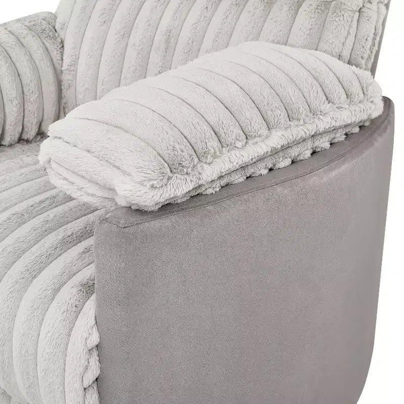Poltrona reclinabile manuale Roundhill Furniture Bocaton con rivestimento in velluto a coste larghe