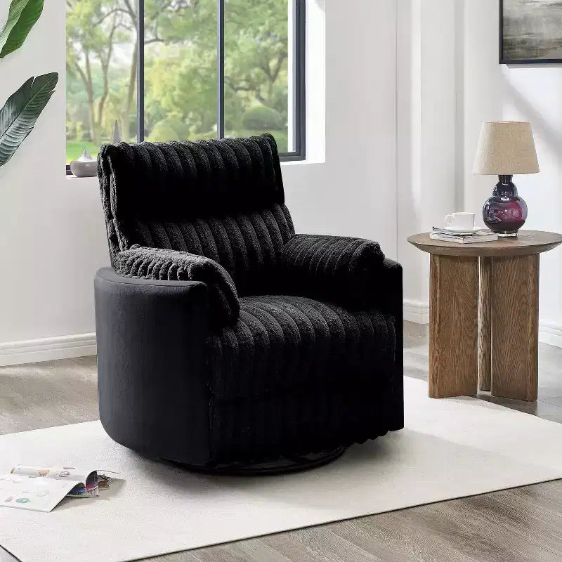 Poltrona reclinabile manuale Roundhill Furniture Bocaton con rivestimento in velluto a coste larghe