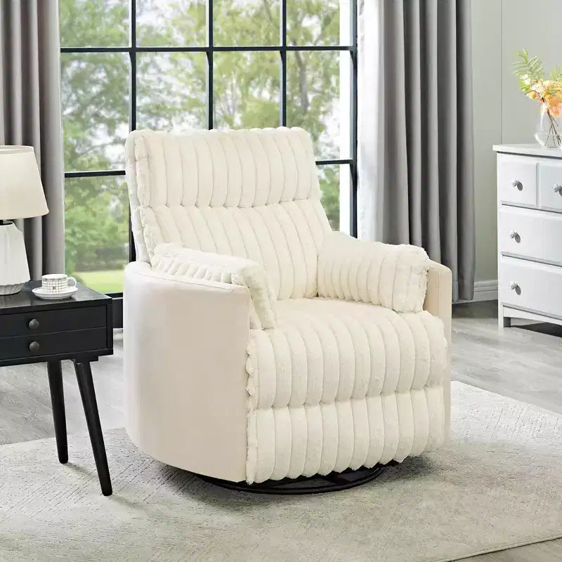 Poltrona reclinabile manuale Roundhill Furniture Bocaton con rivestimento in velluto a coste larghe