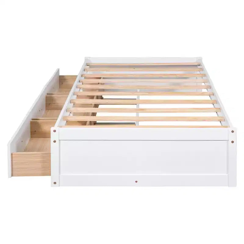 Whisen Letto a Piattaforma Matrimoniale con 3 Cassetti