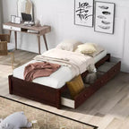 Whisen Twin Size Platform Bed with 3 Drawers