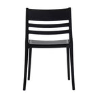 Flash Furniture Bridgeport Set di 4 sedie impilabili da interni-esterni per patio con schienale a doghe, sedia commerciale in resina per tutte le stagioni