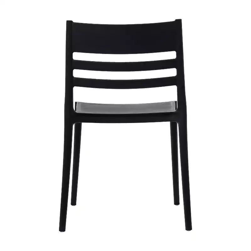 Flash Furniture Bridgeport Set di 4 sedie impilabili da interni-esterni per patio con schienale a doghe, sedia commerciale in resina per tutte le stagioni