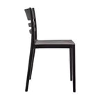 Flash Furniture Bridgeport Set di 4 sedie impilabili da interni-esterni per patio con schienale a doghe, sedia commerciale in resina per tutte le stagioni