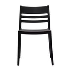 Flash Furniture Bridgeport Set di 4 sedie impilabili da interni-esterni per patio con schienale a doghe, sedia commerciale in resina per tutte le stagioni