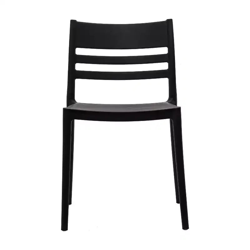 Flash Furniture Bridgeport Set di 4 sedie impilabili da interni-esterni per patio con schienale a doghe, sedia commerciale in resina per tutte le stagioni
