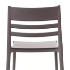 Flash Furniture Bridgeport Set di 4 sedie impilabili da interni-esterni per patio con schienale a doghe, sedia commerciale in resina per tutte le stagioni